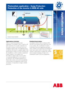 Intreruptor, disjunctor, intreruptor diferential ABB pentru protectie echipamente fotovoltaice<br>supratensiune invertor MBD AC - prezentare generala