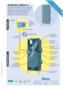 Unitate de ventilare pentru piscine DUPLEX RDH5-L - fisa tehnica