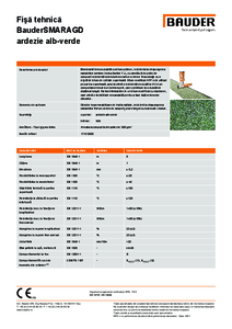 Strat inchidere membrane termosudabile BauderSMARAGD (ardezie alb-verde) - fisa tehnica