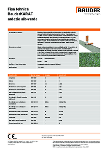 Strat inchidere membrane termosudabile BauderKARAT (ardezie alb-verde) - fisa tehnica