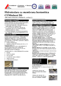 Membrana bentonitica CEMtobent DS - prezentare detaliata