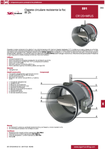 E01 - Clapete circulare rezizstente la foc Sig Air Handling - prezentare detaliata