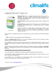 Lichid de transfer termic Greenway® Neo N - fisa tehnica