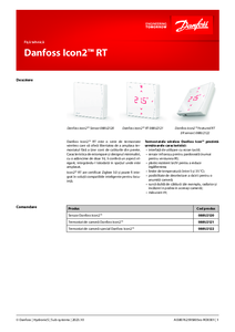 Termostate inteligente Danfoss Icon2™ RT - fisa tehnica