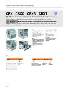 Ventilatoare centrifugale dublu aspirante CBX - fisa tehnica