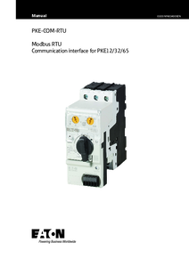 Intreruptor automat electronic Eaton PKE pentru protectia motorului - Modbus RTU - instructiuni de montaj