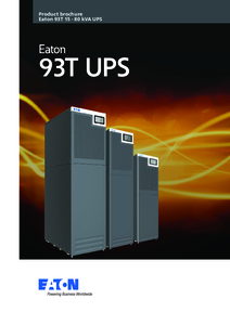 Noul UPS Eaton 93T - prezentare generala