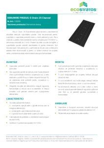 Element de drenaj E-Drain-25 Channel - fisa tehnica