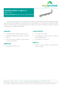 Separatoare gazon si pavaj galvanizat E-Edge GP-75 - fisa tehnica
