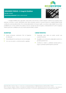 Sistem antierozional E-Geogrila Stabilizer - fisa tehnica