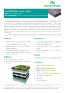 Substrat din materiale reciclate cu hidroacumulare accentuata Texstrat 20/30/40 - fisa tehnica