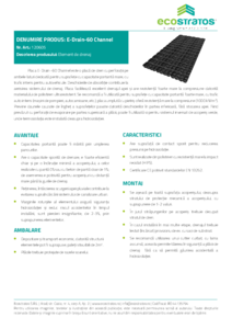 Element de drenaj E-Drain-60 Channel - fisa tehnica