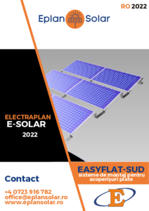 Sistem de montaj pentru panouri fotovoltaice pe acoperisuri plate Easyflat-Sud - prezentare generala