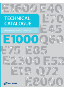 Sistem profile aluminiu fara bariera termica E1000
<BR>Carte tehnica - fisa tehnica