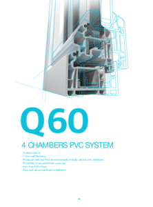 Sistem de profile PVC 4 camere Q60 - fisa tehnica