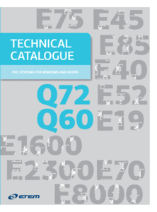 Sistem de profile PVC 5 camere Q72
<BR>Carte tehnica - fisa tehnica