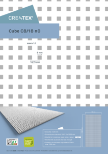 Placi din gips-carton Createx® colectia Infinity Cube C8/18 n0 - fisa tehnica