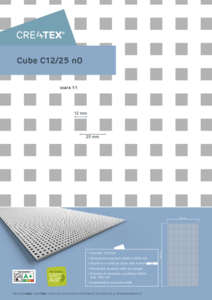 Placi din gips-carton Createx® colectia Infinity Cube C12/25 n0 - fisa tehnica