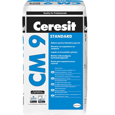 CM 9 - Adeziv standard pentru placi ceramice la interior