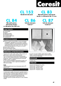 Ceresit CL 152 - Banda de etansare - fisa tehnica