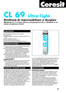 Ceresit CL 69 - Membrana de impermeabilizare si decuplare - fisa tehnica