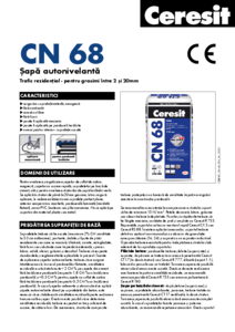 Ceresit CN 68 - Sapa autonivelanta - fisa tehnica