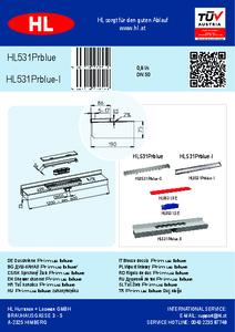 Rigola de dus HL531 Primus blue - instructiuni de montaj