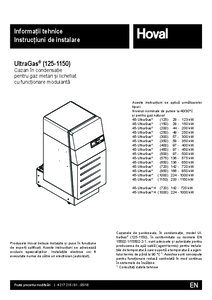 Cazan de pardoseala in condensatie cu gaz UltraGas (125-1150) - instructiuni de montaj