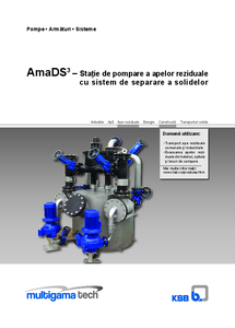 AmaDS³ - Statii de pompare KSB cu sistem pentru separarea solidelor - prezentare generala