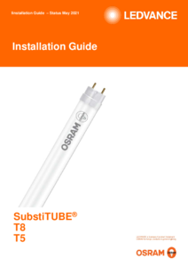 Tub LED OSRAM SubstiTUBE T8 EM Pro Ultra Output 14,9 W/3000K - instructiuni de montaj