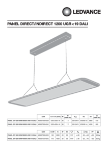 Corp de iluminat suspendat LEDVANCE tip panou 1200 UGR < 19 DALI - instructiuni de montaj