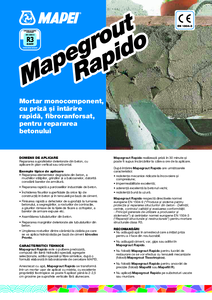 Mortar monocomponent Mapegrout Rapido - fisa tehnica