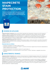 Tratament de reducere a absorbtiei de ulei si apa Mapecrete Stain Protection - fisa tehnica