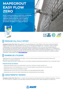 Mortar tixotropic rezistent la sulfati si foarte rezistent la fisurare Mapegrout Easy Flow Zero - fisa tehnica