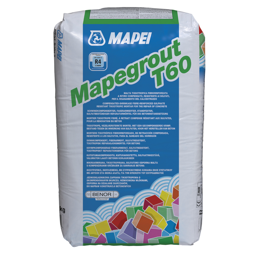 Mortar fibroranforsat tixotropic monocomponent Mapegrout T60