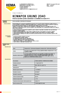 Amorsa epoxidica pentru amorsarea suporturilor Kemapox Grund 2040 - fisa tehnica