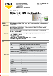 Vopsea epoxidica pe baza de apa Kemapox C 6500 Aqua - fisa tehnica