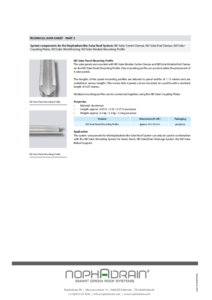 Profil de montaj pentru modulul Nophadrain ND Solar - fisa tehnica