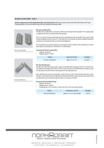 Placa prelungire profil de montaj  si deflector de vant pentru modulul Nophadrain ND Solar - fisa tehnica