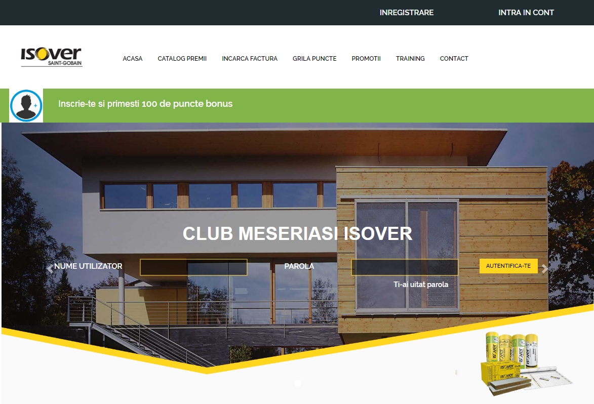 Noua platforma Isover dedicata mesterilor - disponibila pe www.clubisover.ro