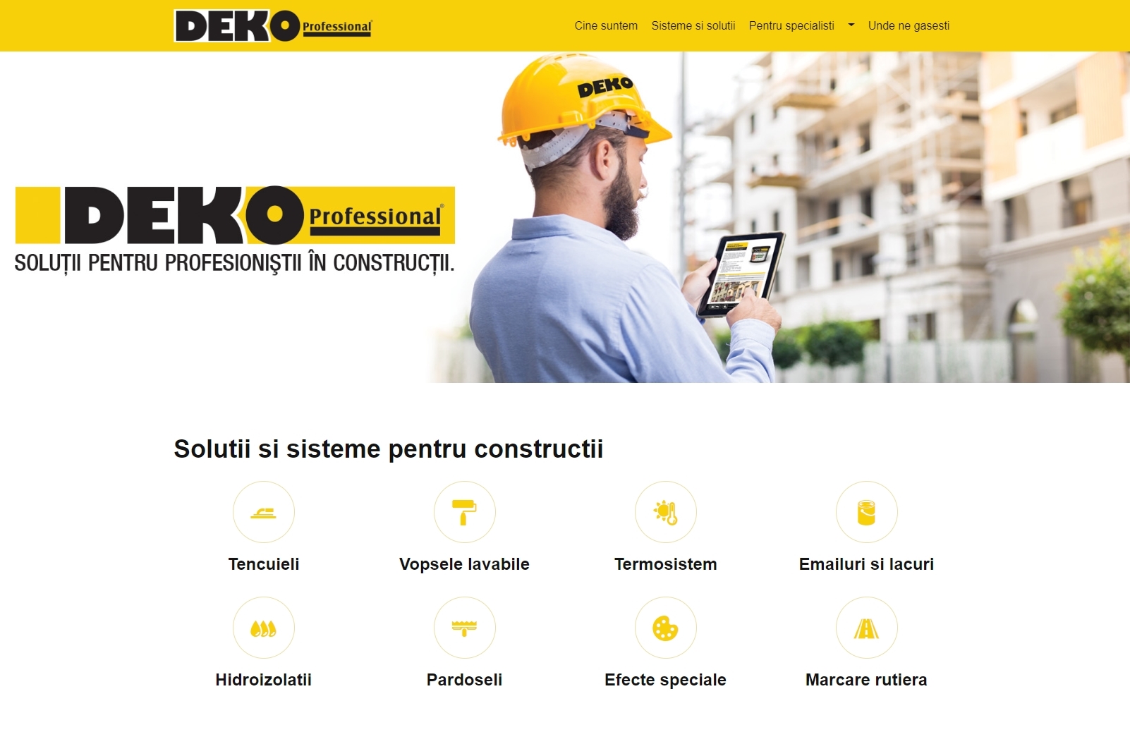 Noul website www.deko-professional.ro