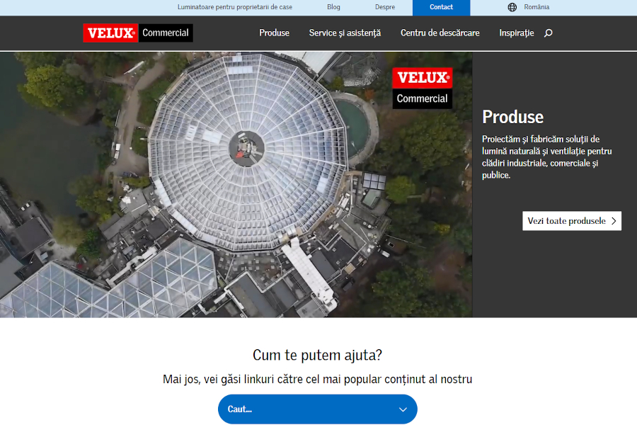 Site-ul VELUX Commercial a fost relansat