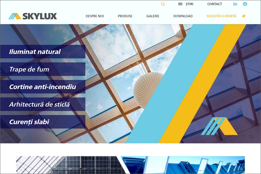 Skylux Romania: un nou website conform noii identitati vizuale