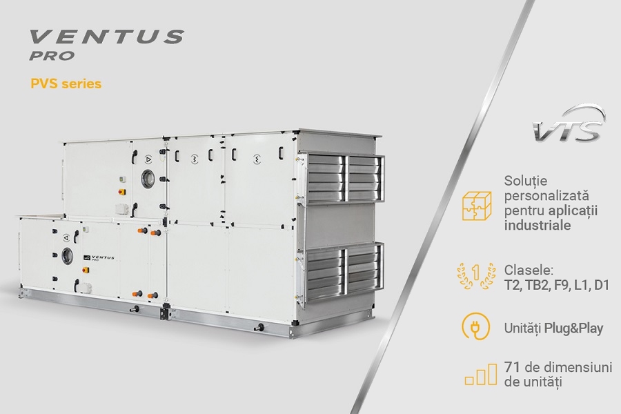 VTS Group prezinta noile unitati de tratare a aerului VTS VENTUS PRO PVS