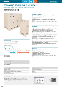 ECOi-W WQ 20-190 C/H/R, R410A<br>(General Catalogue 2024/2025, pag. 488-489) - fisa tehnica