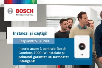 Programul Partenerilor Bosch - Inscrie 3 centrale Bosch Condens 7000i W instalate si primesti garantat un termostat inteligent