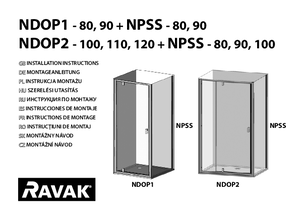 Cabine de dus rectangulare RAVAK Nexty NDOP1/NDOP2 + NPSS - instructiuni de montaj