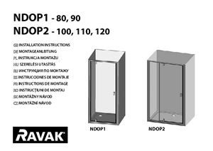 Usi de dus RAVAK Nexty NDOP1 si NDOP2 - instructiuni de montaj