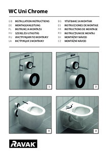 WC RAVAK Uni Chrome - instructiuni de montaj