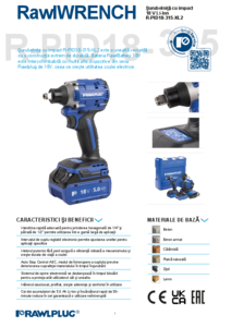 Surubelnita cu impact Rawlplug R-PID18-315 - fisa tehnica